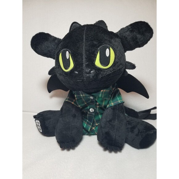 Build-A-Bear How to Train Your Dragon Black Dragon Toothless with Clothing 17 in - Picture 2 of 10
